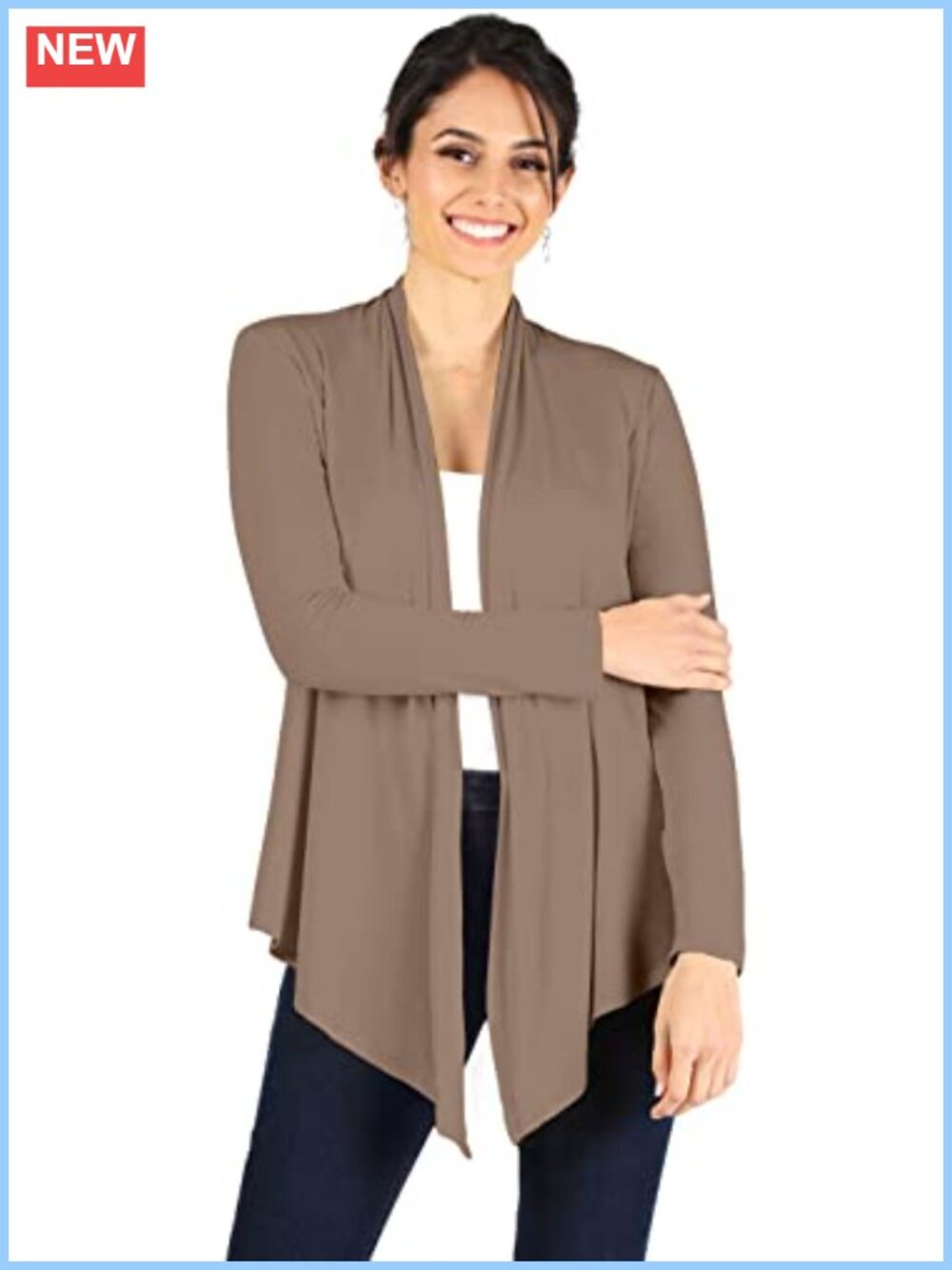Lightweight Long Sleeve Open Front Cardigan for Women Reg & Plus Size